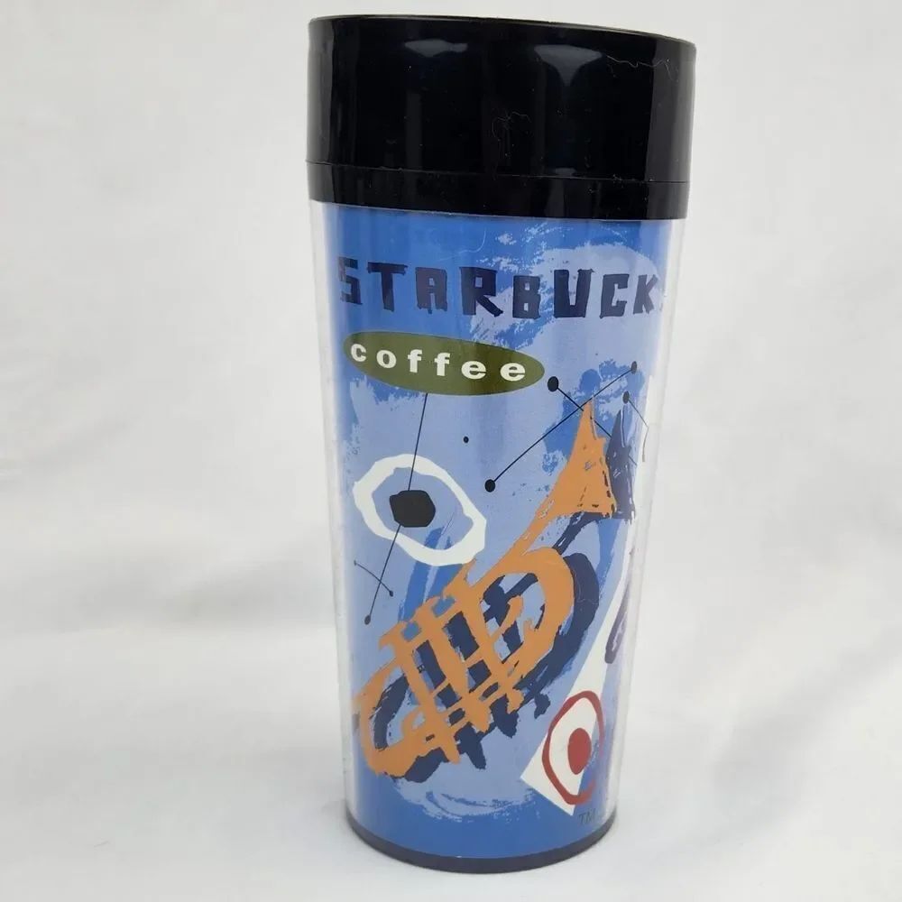 ☕️Vintage Starbucks Jazz Music Acrylic 16oz Travel Tumbler